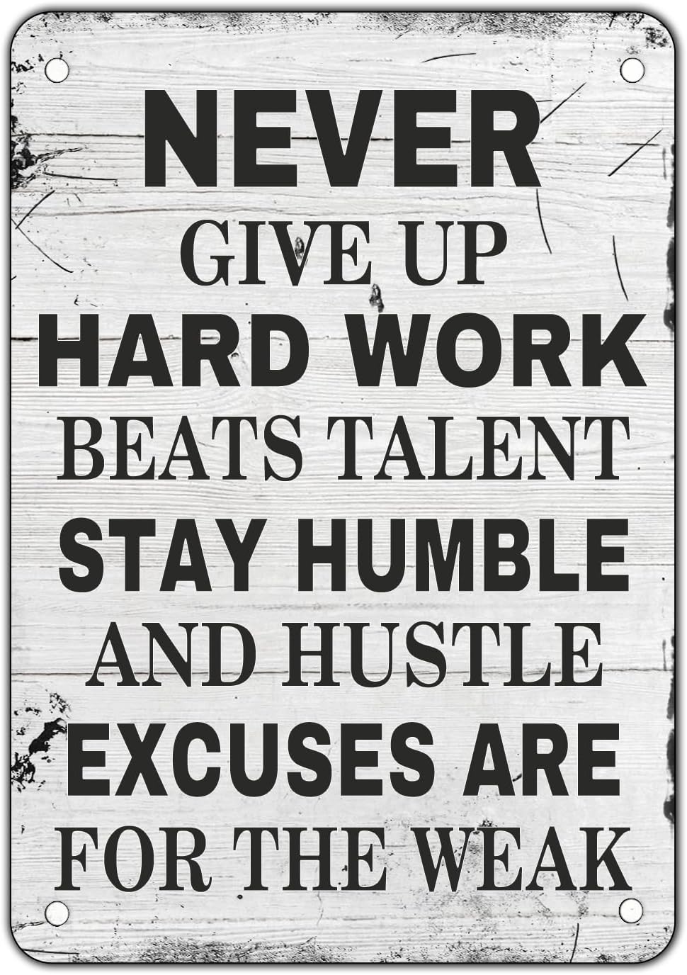 Home Office Quotes - 1p,Never Give Up Metal Tin Sign