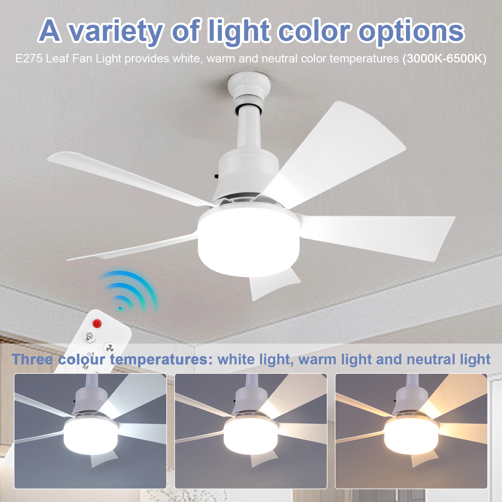 Home Office In Living Room - 2-in-1 Socket Ceiling Fans Lights Timing