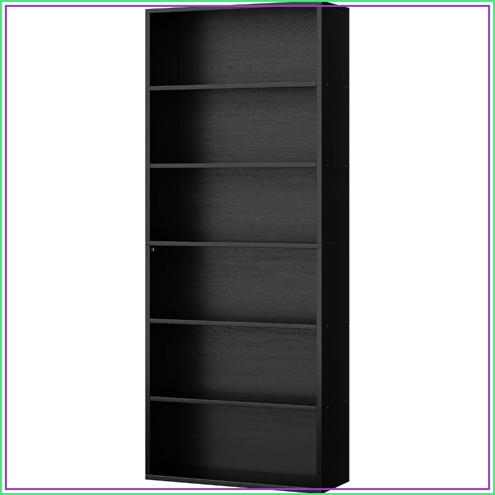 Home Office In Living Room - 6-Tier Open Bookcase, 70.6
