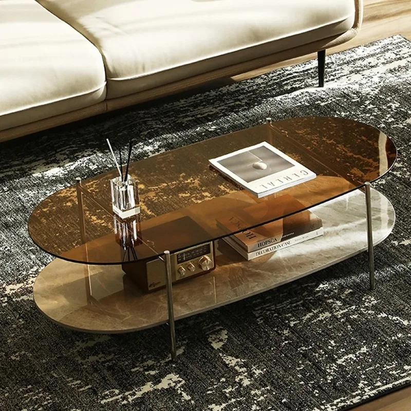 Home Office Quotes - -Glass Coffee Table, 2-Tier Modern Coffee