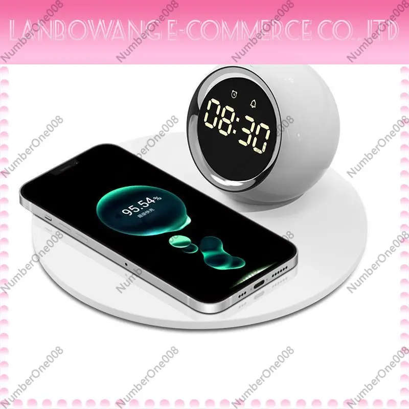 Desk Charging Station - Wireless Charger Night Light, Multifunctional Clock