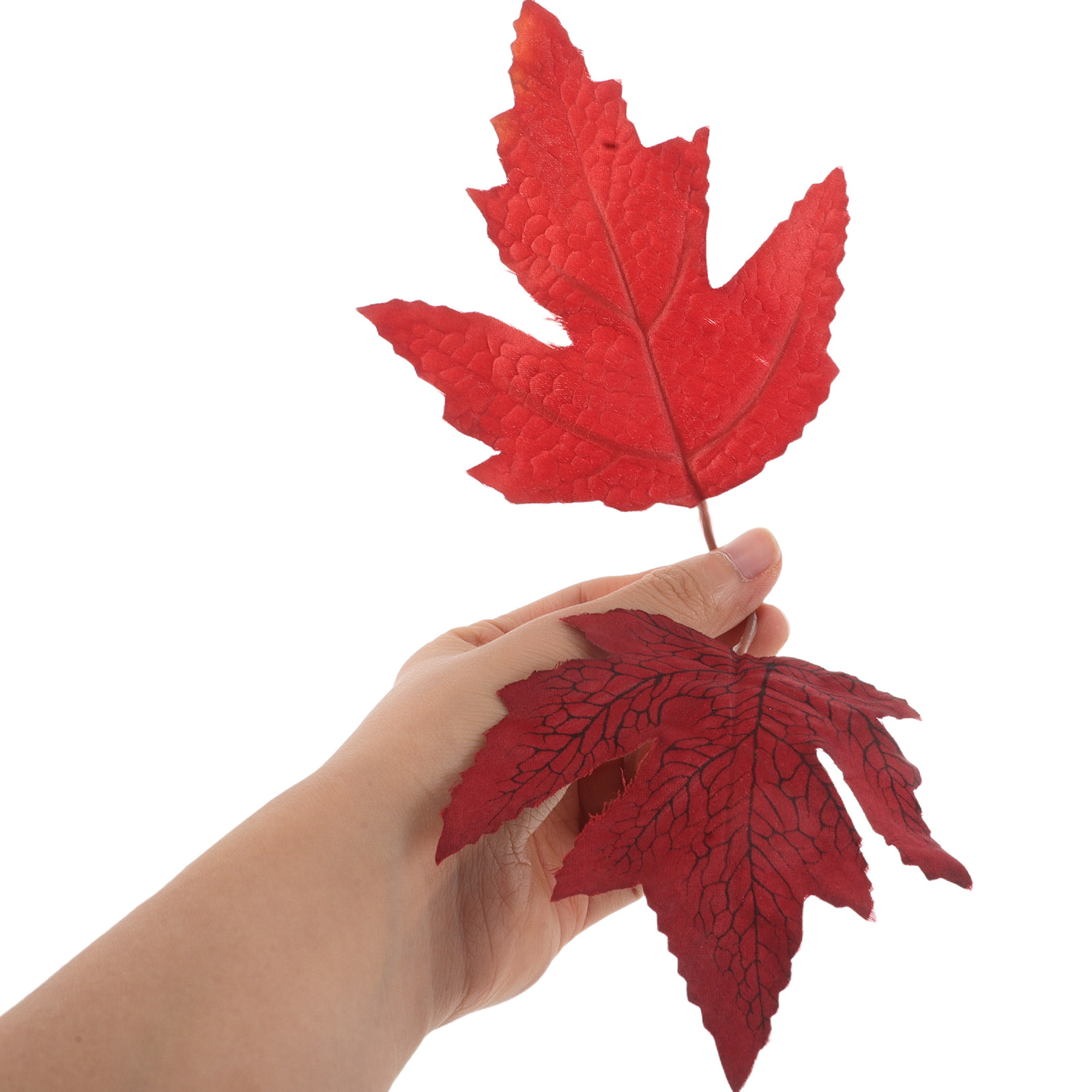 Home Office Backdrop - 90Pcs Lifelike Fabric Maple Leaves Warm