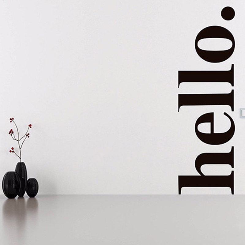 Home Office Quotes - Hello Quotes Wall Sticker Vinyl Home