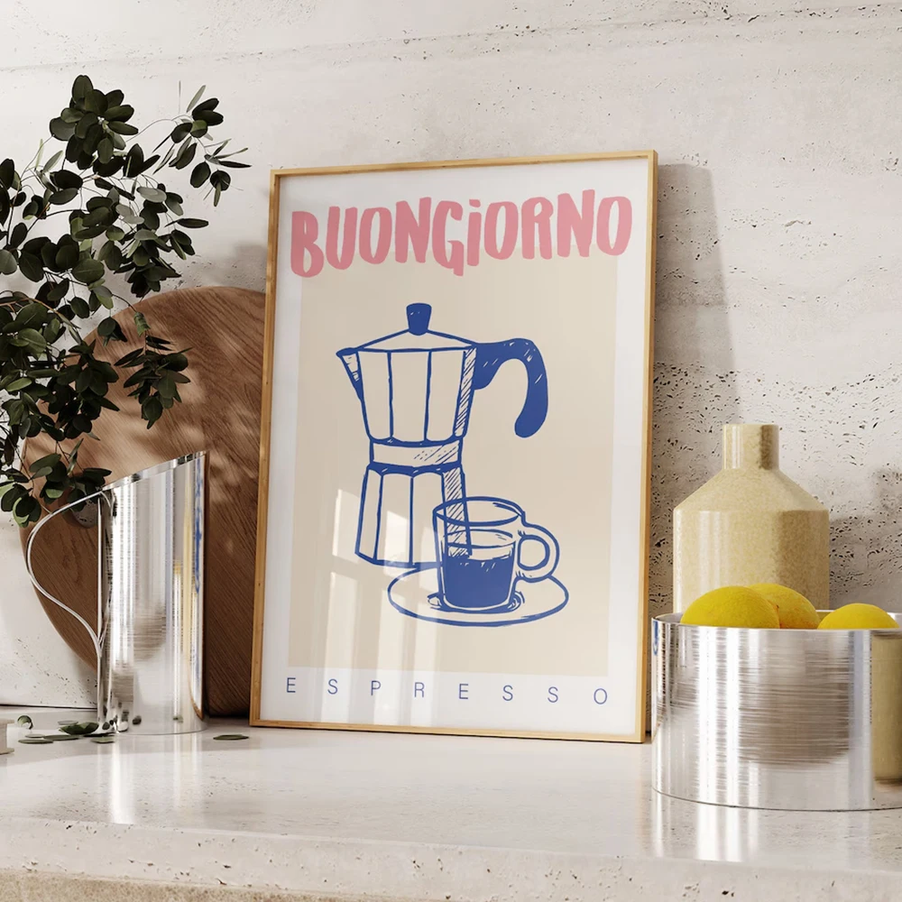 Home Office Design - Modern Coffee Espresso Wall Art Prints