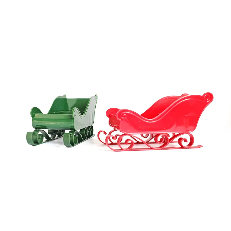 Home Office With Bookshelves - Mini Cute Sleigh Ornament for Office
