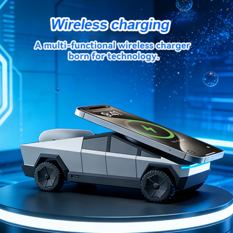 Desk Charging Station - Desktop Stand 3-in-1 CyberDock Wireless Charging