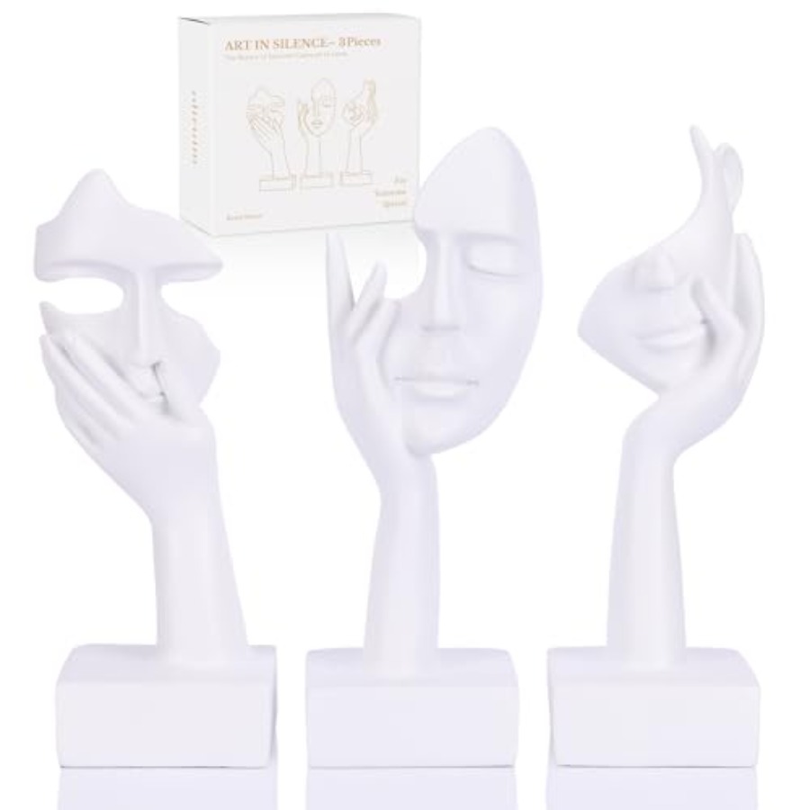 Home Office In Living Room - Thinker Large Statue Set - Art