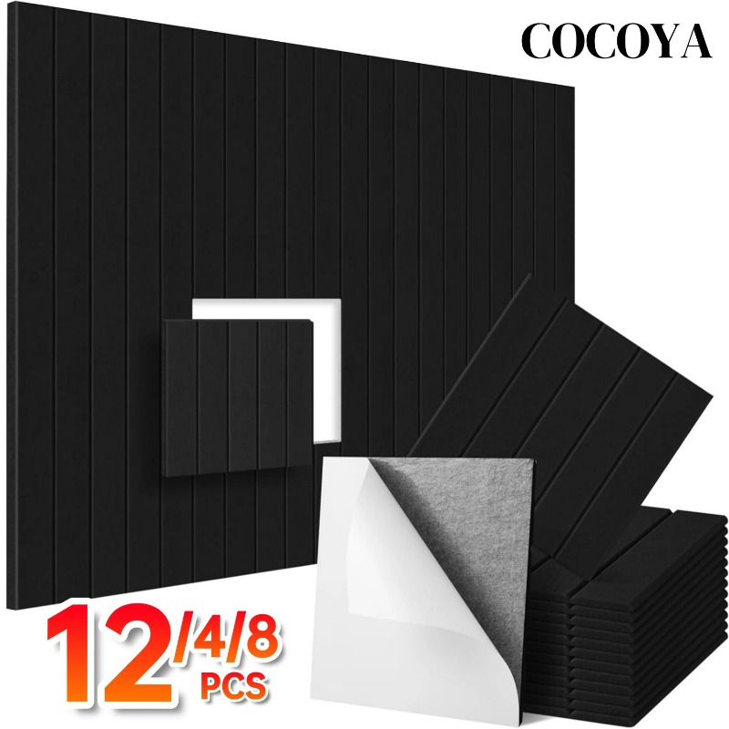 Home Office Backdrop - Square Self Adhesive Wall Stickers Felt