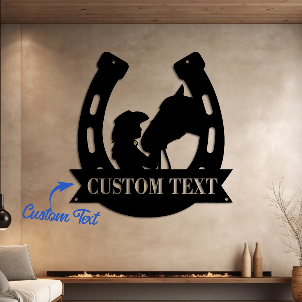 Home Office In Living Room - 1pc Fashion Customized Horseshoe Wall Metal