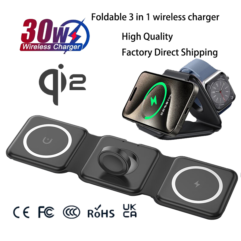 Desk Charging Station - Universal Qi2 Magnetic Foldable Charging Station