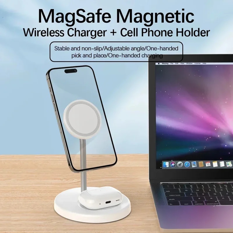 Desk Charging Station - Desktop Magnetic 2 in 1 Wireless
