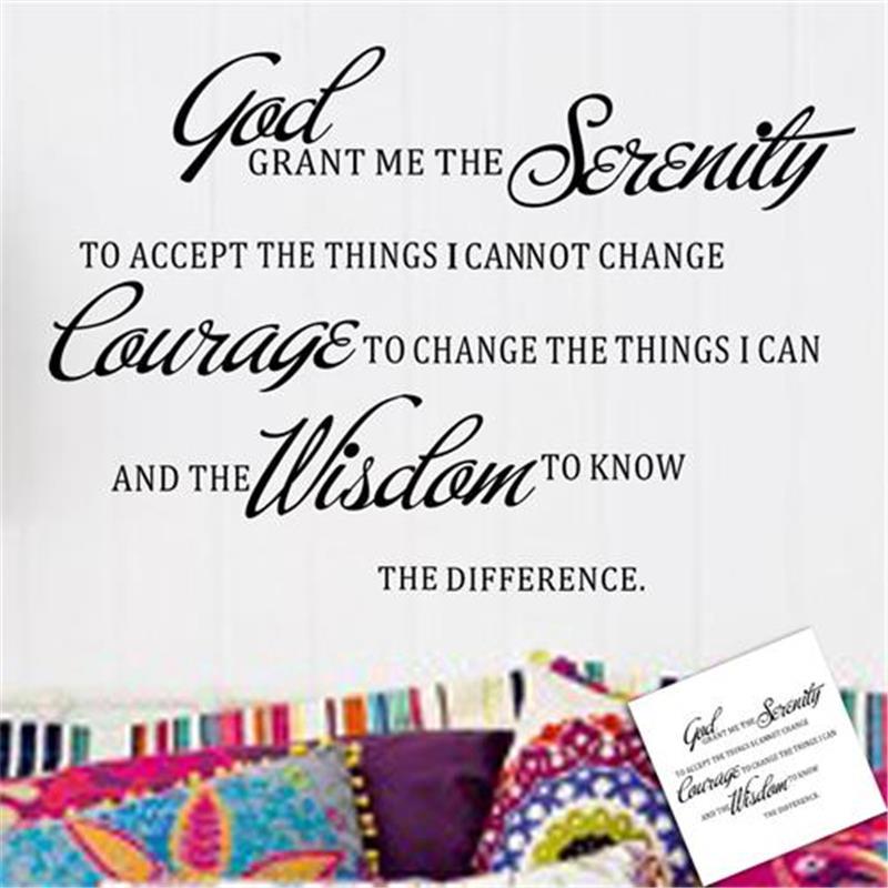 Home Office Quotes - God Serenity Courage Inspirational Quotes Wall