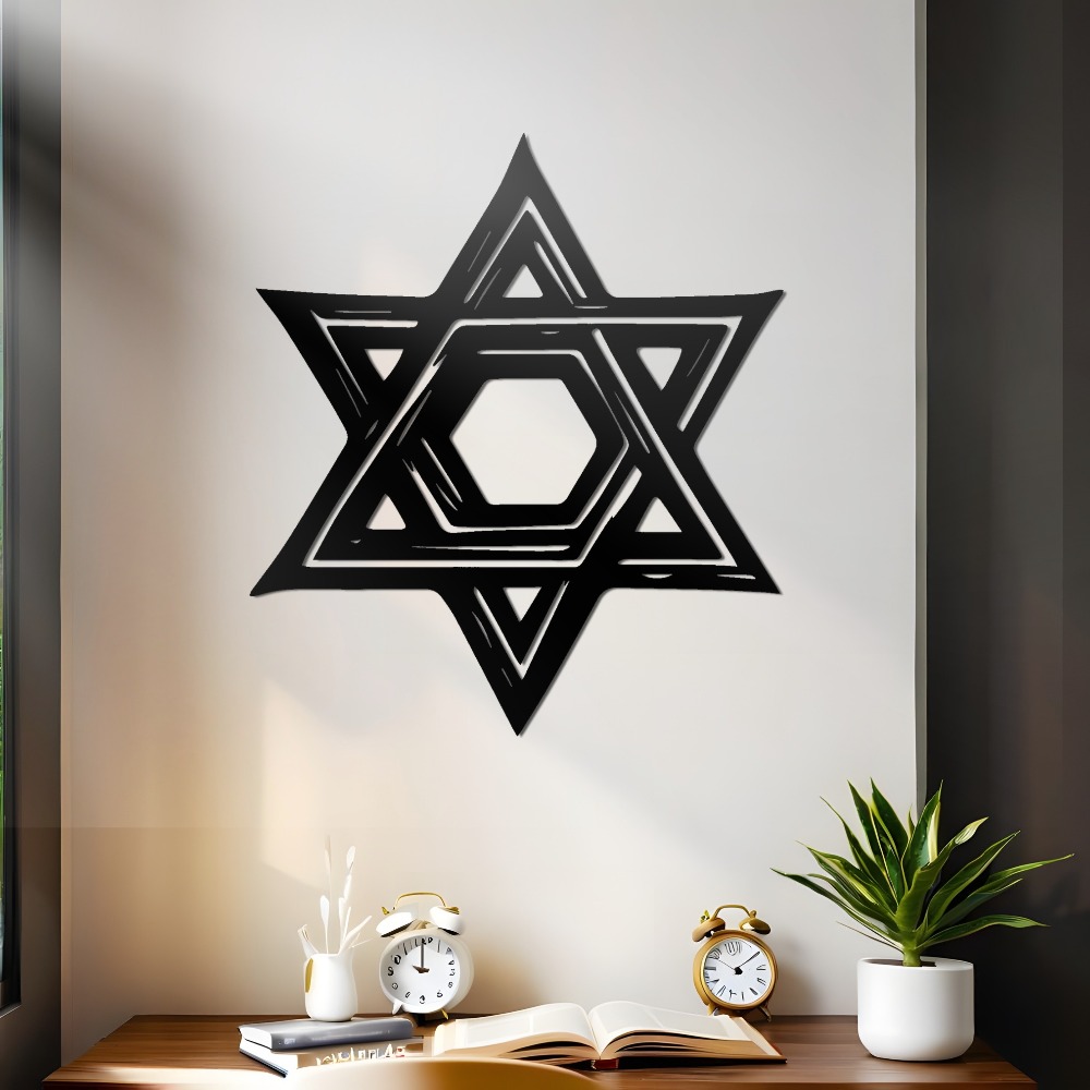 Home Office Free - CIFBUY Star of David Metal Wall