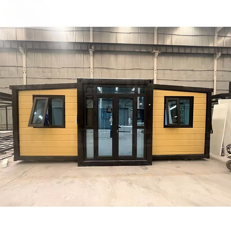 Home Office In Living Room - Customized 20ft Yellow Warm Cabin Container