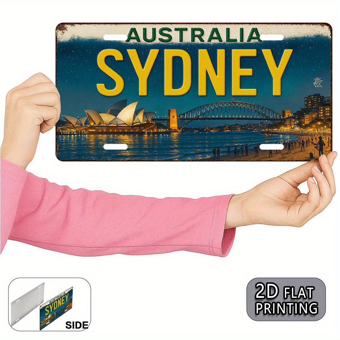 Home Office Australia - Australia Sydney License Plate Tin Sign