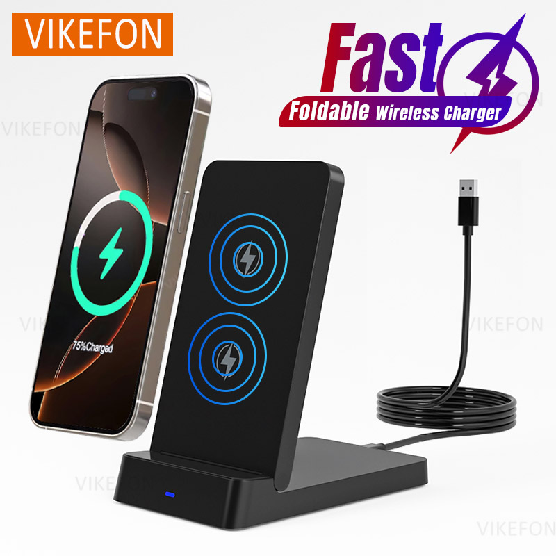 Desk Charging Station - Wireless Charger Phone Desktop Folding Holder