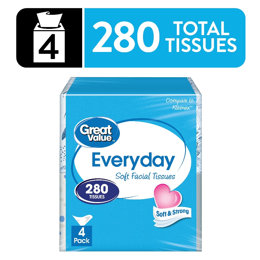 Home Office Box - Soft Facial Tissues 2 Ply 4