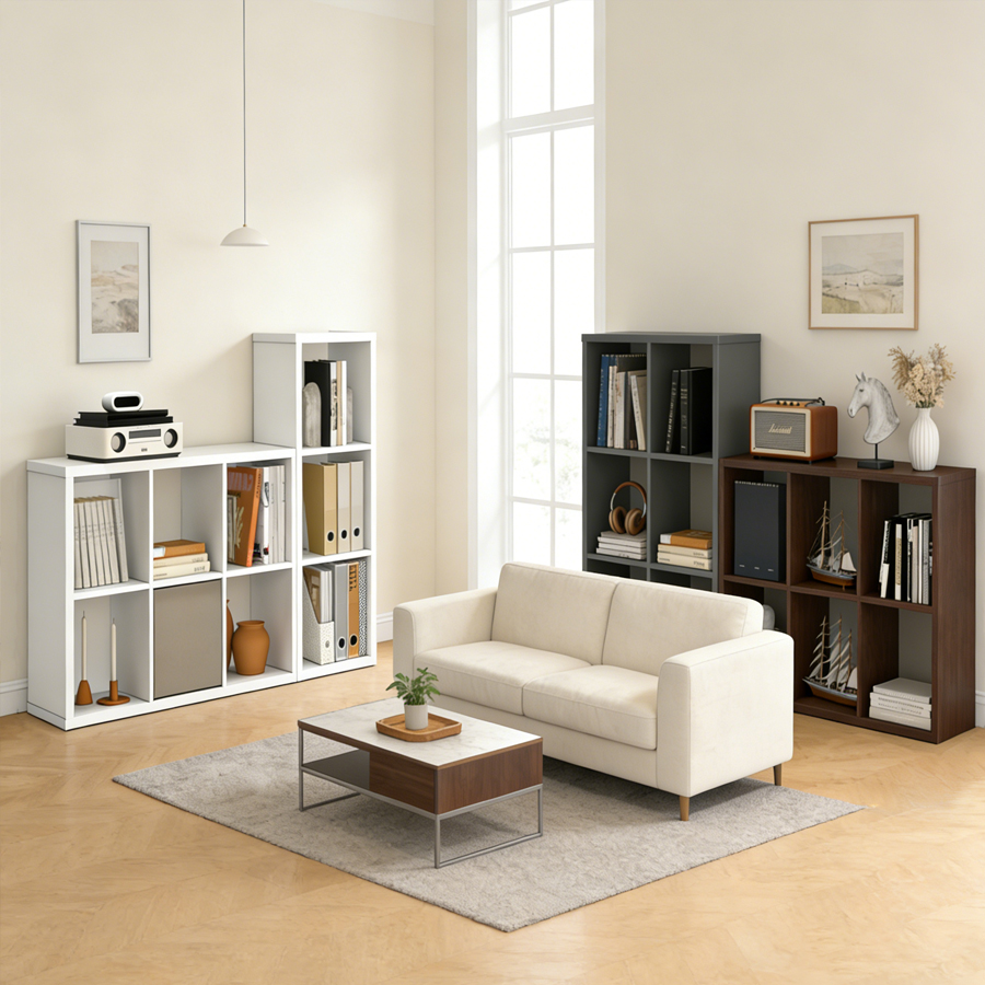 Bookcase Wood Shelf - 2026 Wooden Thick Frame 2/3 Cube
