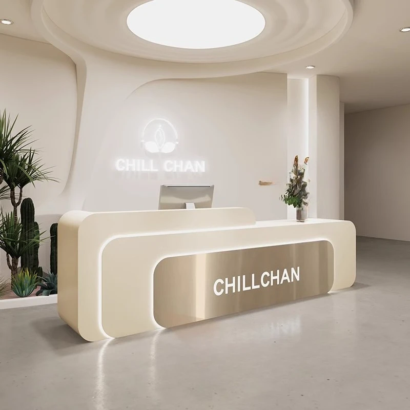 l shaped white reception desks - Home Office Tienda recension och pris