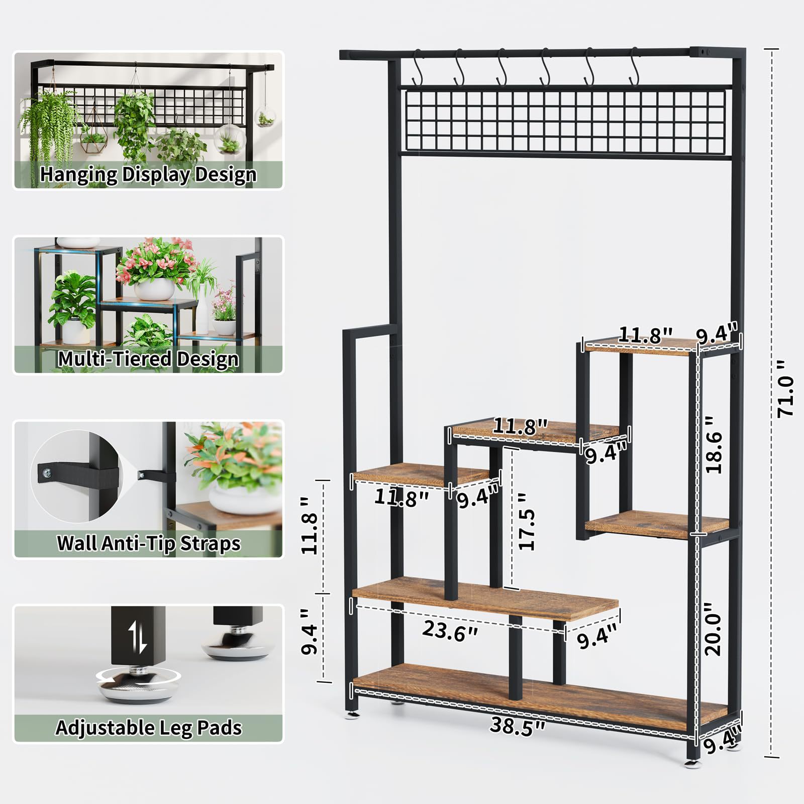 Modern Garden Living Room Meta - Bookcase Wood Shelf recension och pris