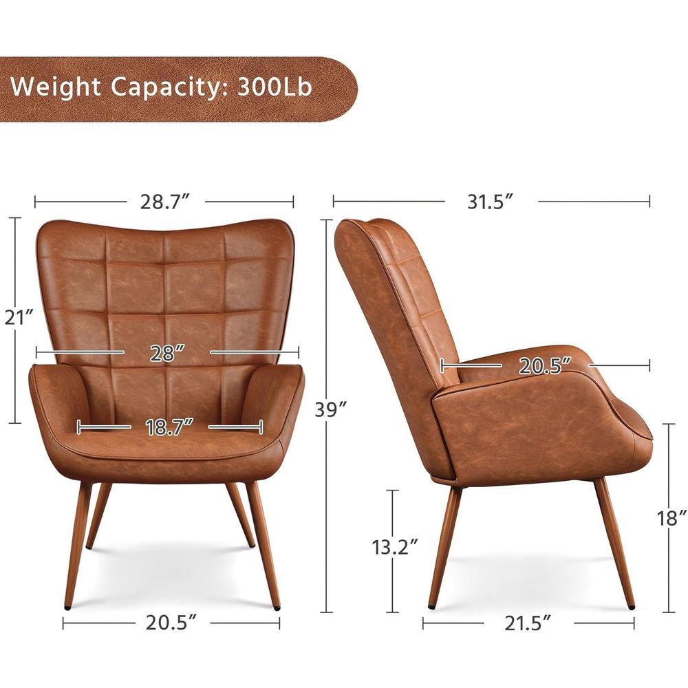 Accent Chairs, Large PU Leathe - Home Office In Living Room recension och pris