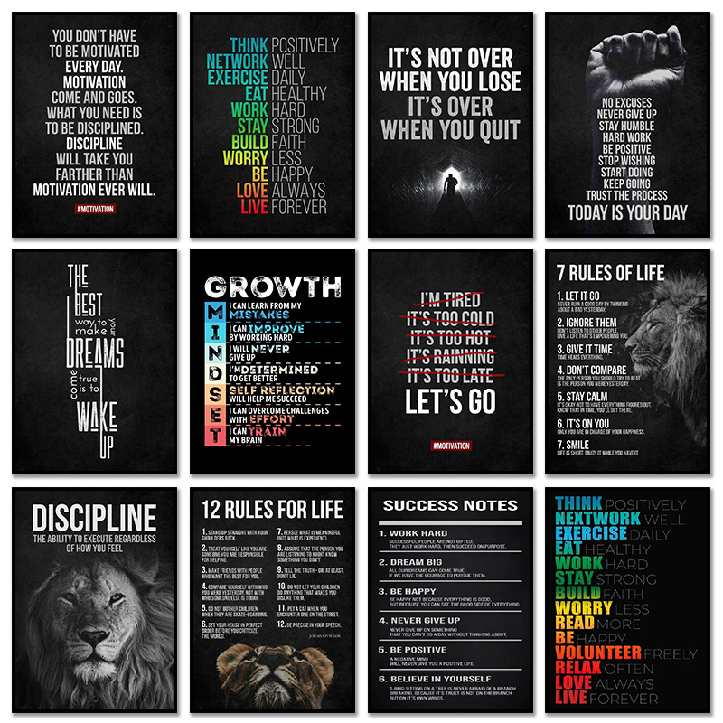 1pc frameless Motivational Quo - Home Office Quotes recension och pris