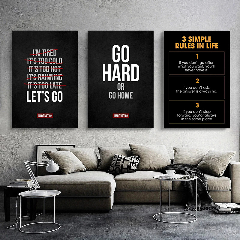 1pc frameless Motivational Quo - Home Office Quotes recension och pris