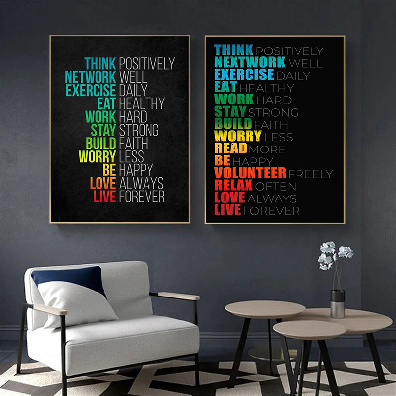 1pc frameless Motivational Quo - Home Office Quotes recension och pris
