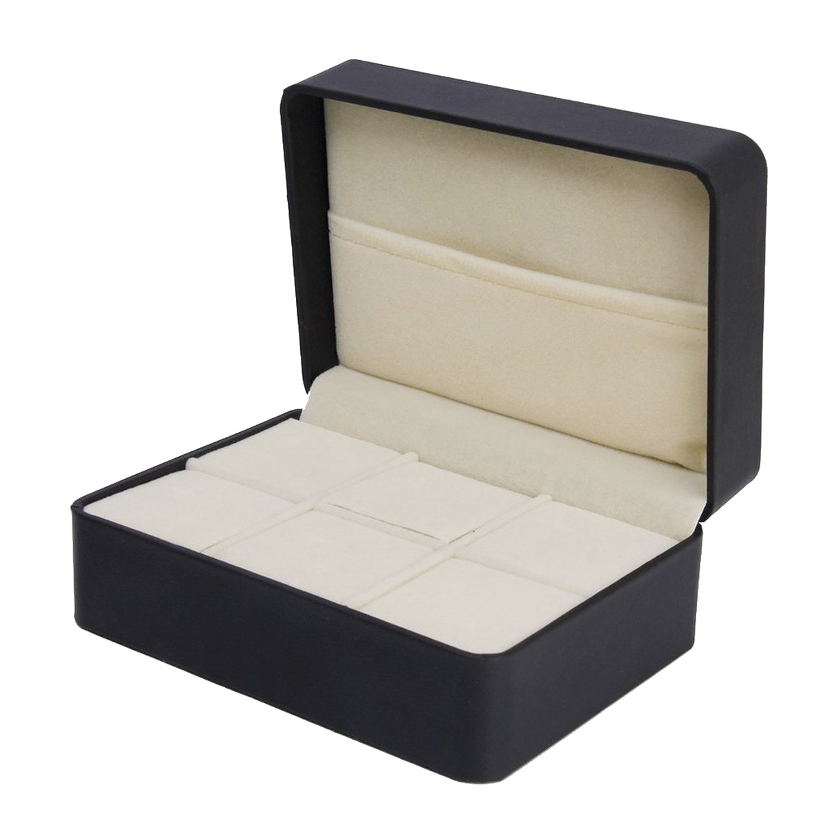 6-Compartment Portable Cufflin - Home Office Box recension och pris