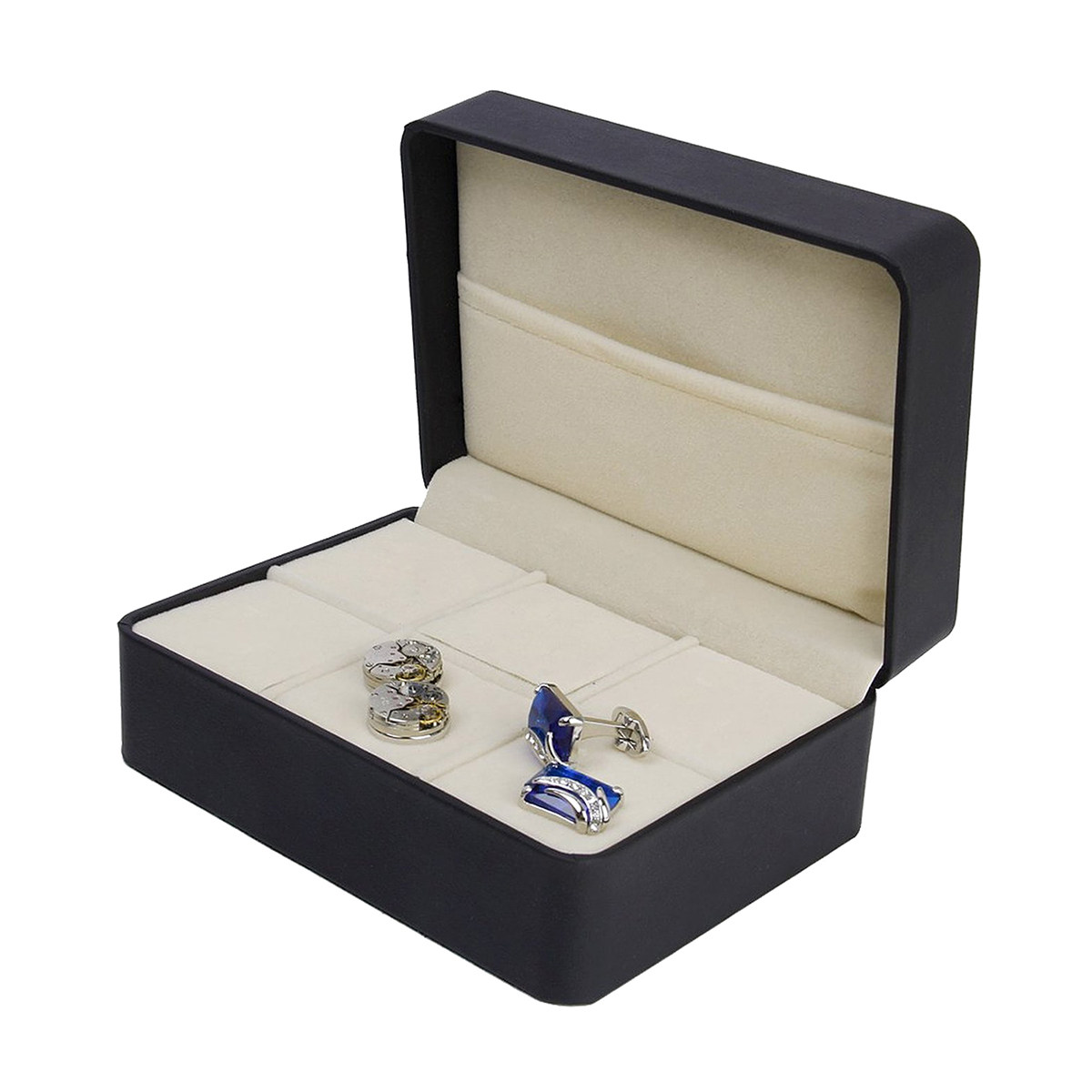 6-Compartment Portable Cufflin - Home Office Box recension och pris