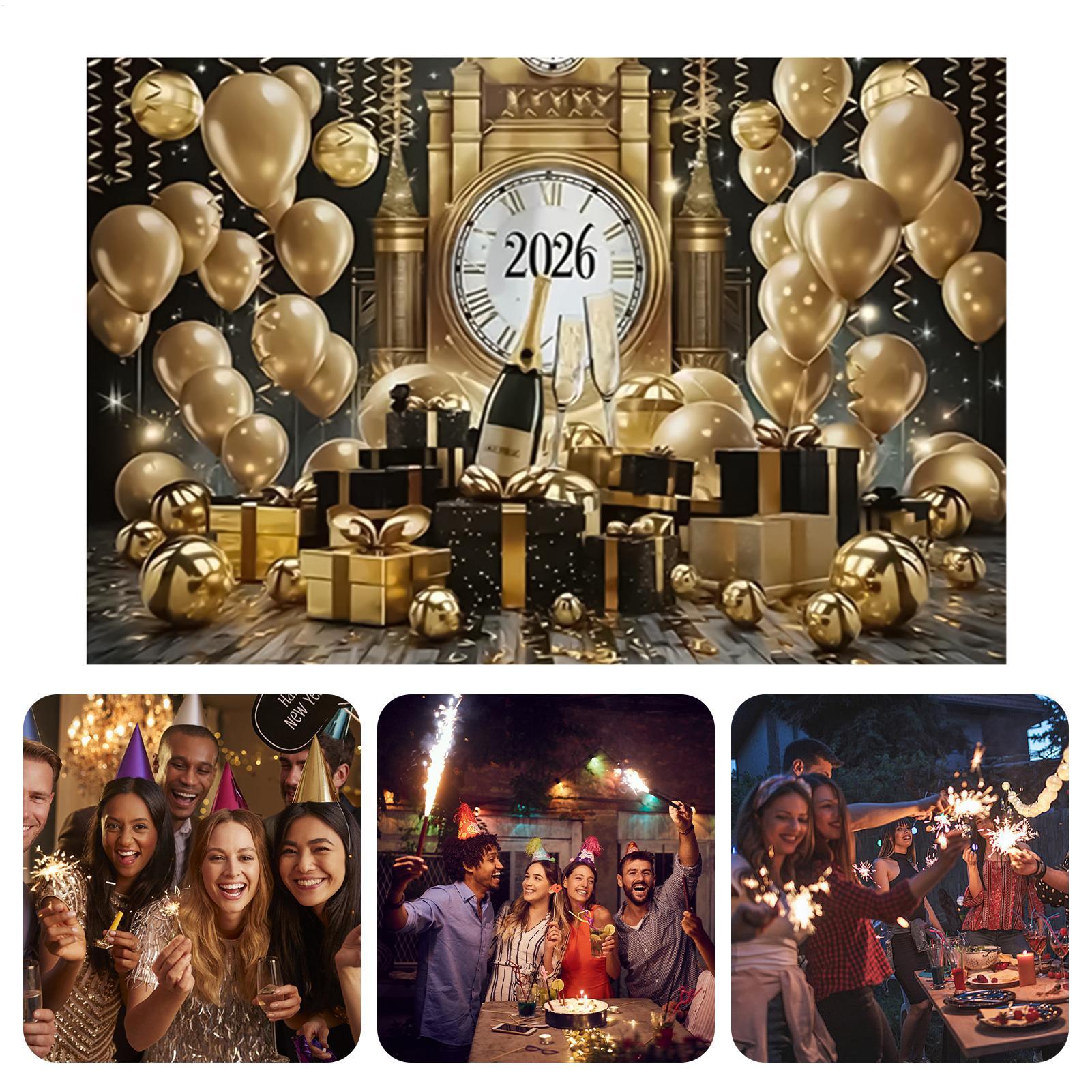 Happy New Year Banner 7x5 Ft G - Home Office Backdrop recension och pris