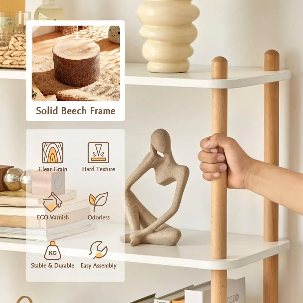 3-Tier Wooden Bookshelf - Open - Home Office With Bookshelves recension och pris