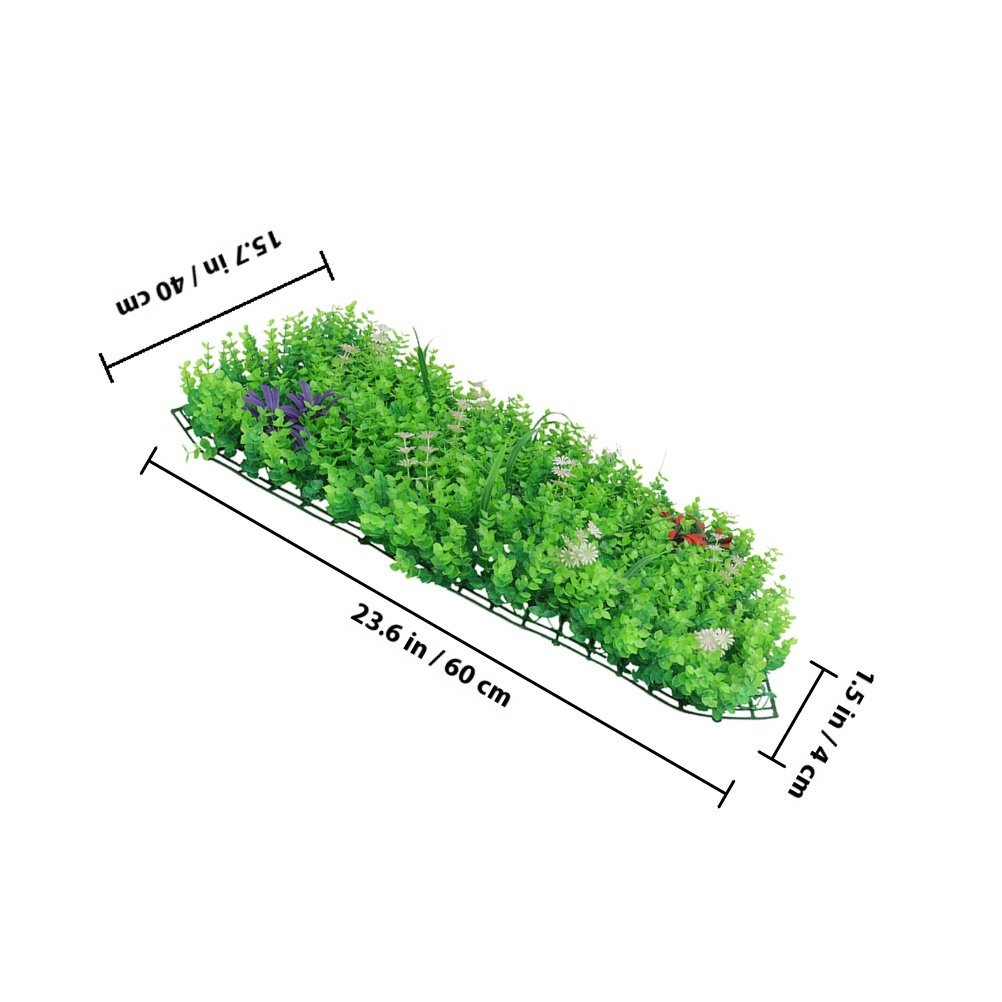 2Pcs Artificial Hedge Plant Wa - Home Office Backdrop recension och pris