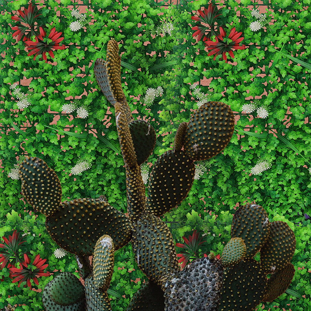 2Pcs Artificial Hedge Plant Wa - Home Office Backdrop recension och pris