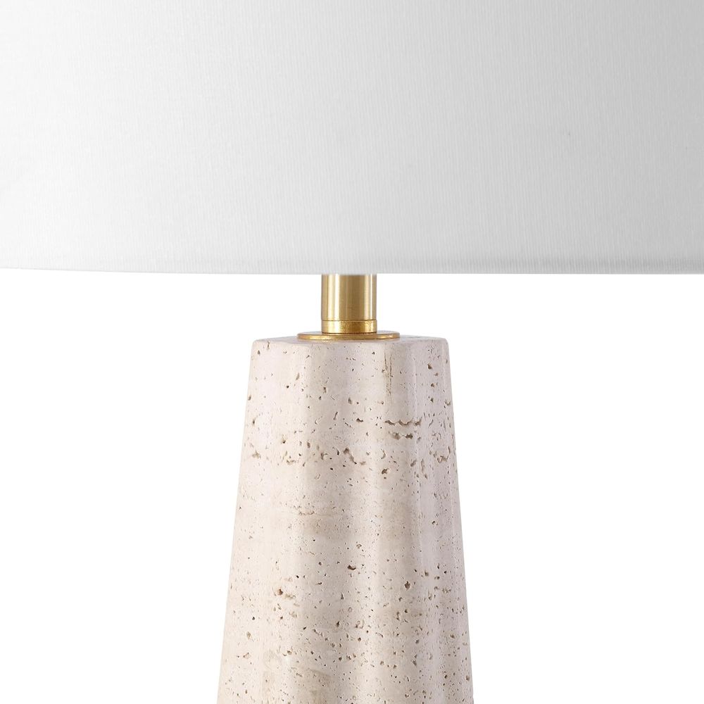 25-inch Travertine/White Table - Home Office In Living Room recension och pris