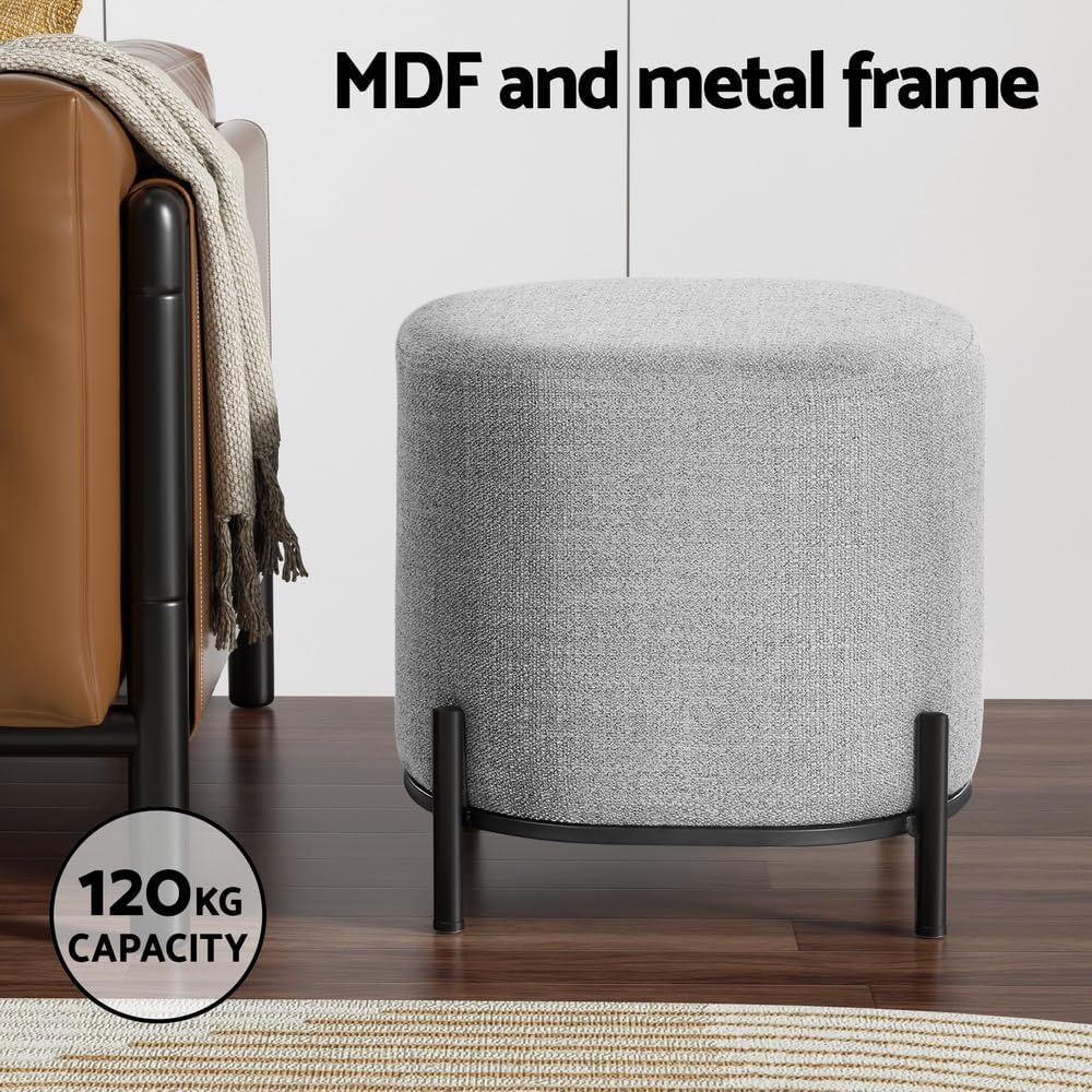 **/Ottoman, Round Footstool Lo - Home Office In Living Room recension och pris