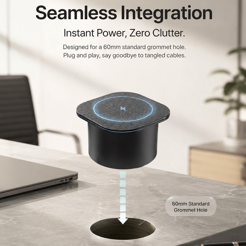 Embedded Desk Wireless Charger - Desk Charging Station recension och pris
