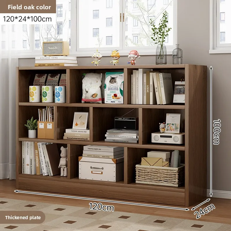 Multi-functional Floor-to-ceil - Bookcase Wood Shelf recension och pris