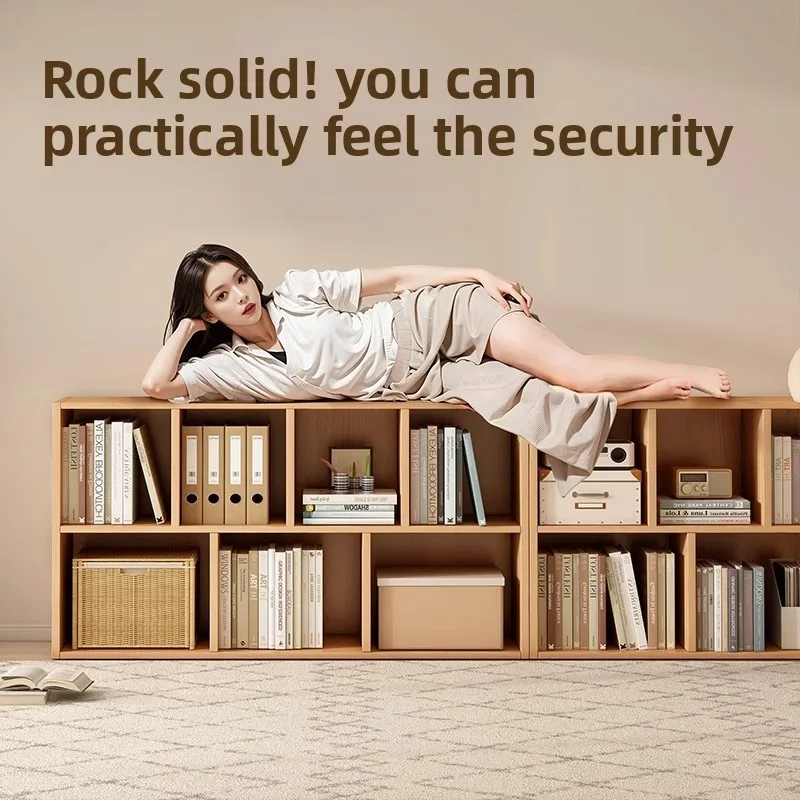Multi-functional Floor-to-ceil - Bookcase Wood Shelf recension och pris