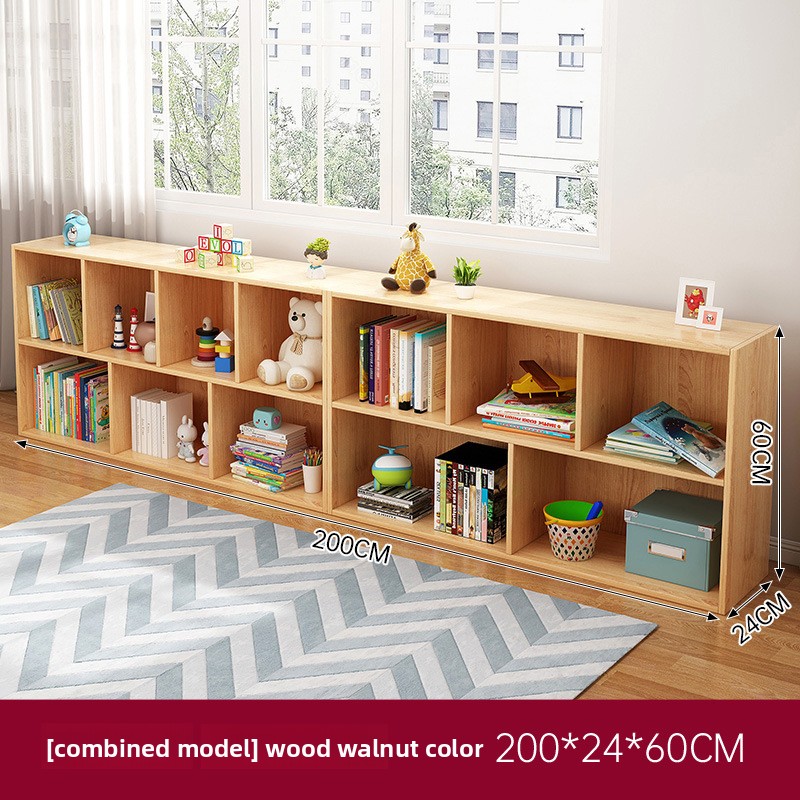 Multi-functional Floor-to-ceil - Bookcase Wood Shelf recension och pris