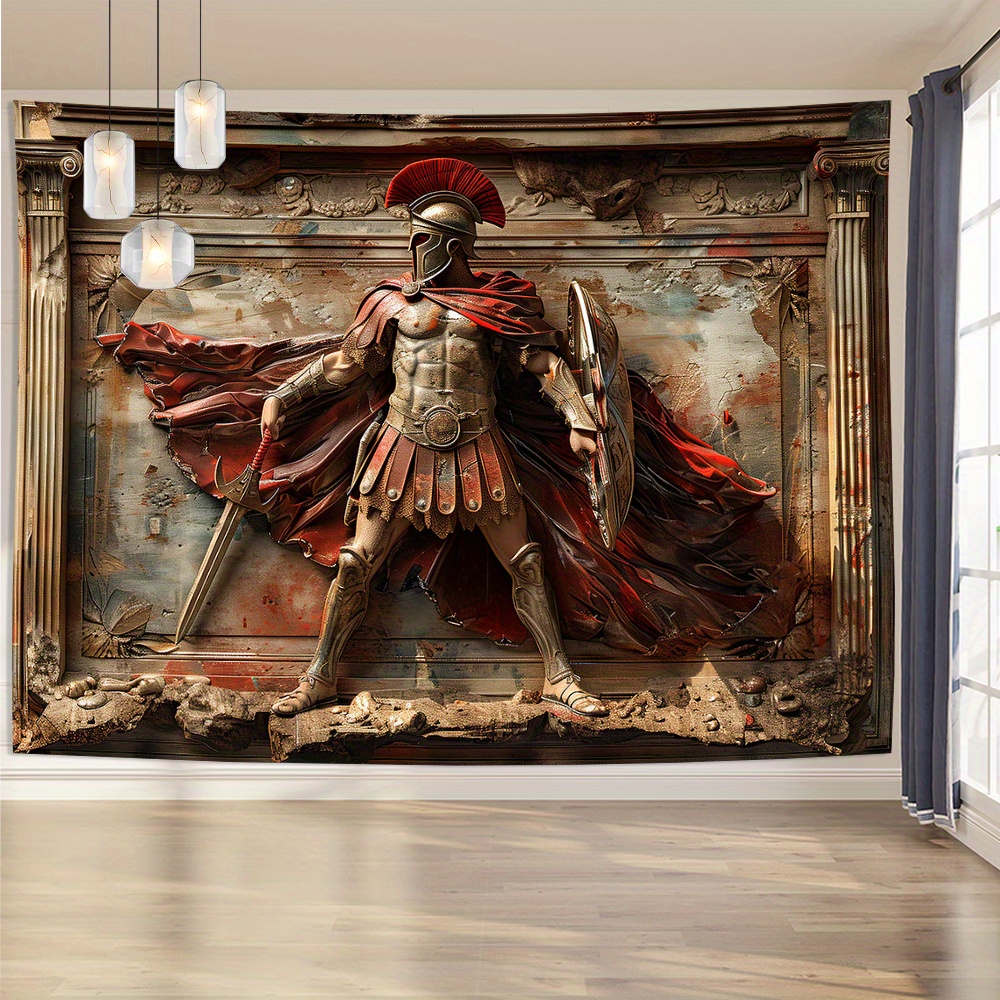 3D Spartan Warrior Tapestry Wa - Home Office Backdrop recension och pris