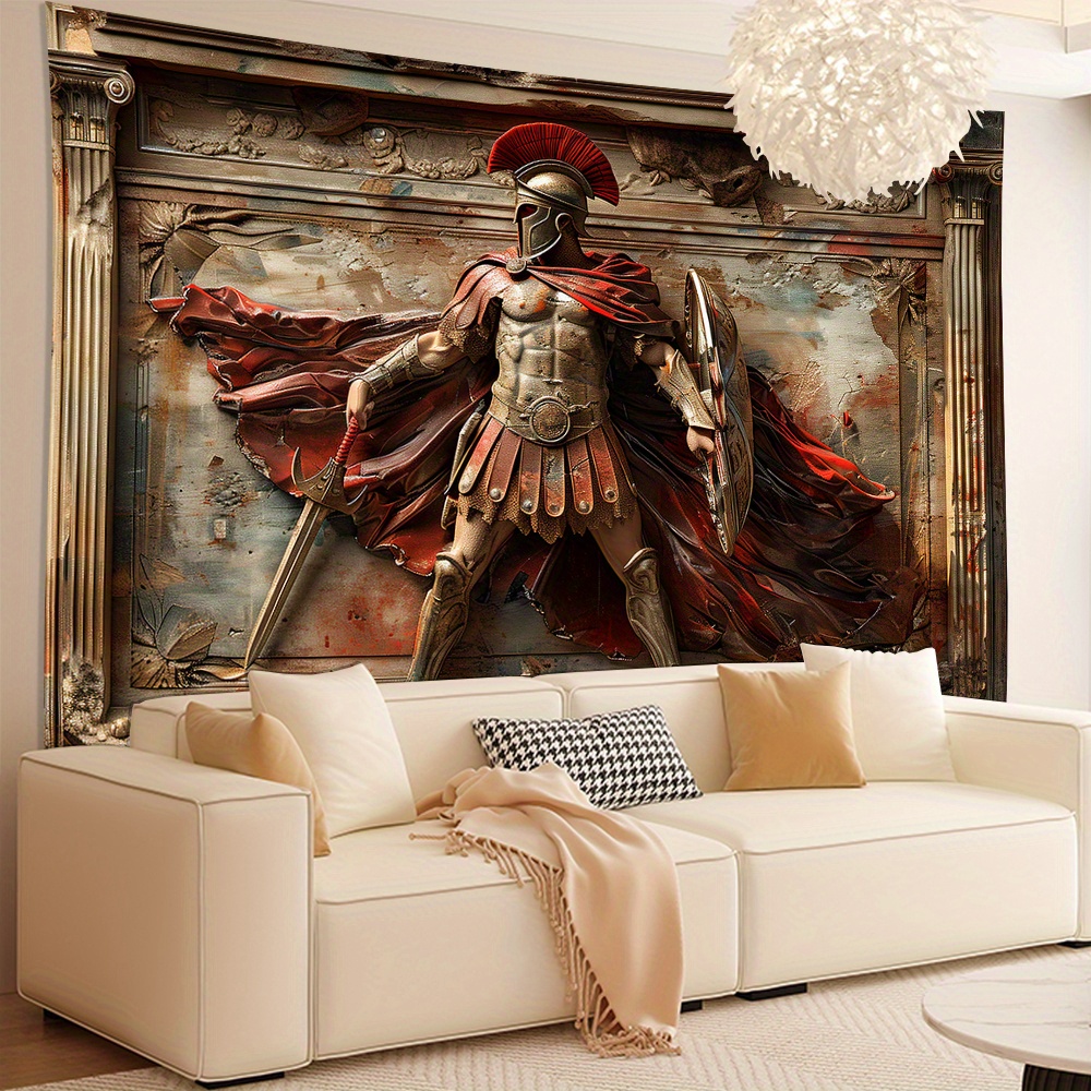 3D Spartan Warrior Tapestry Wa - Home Office Backdrop recension och pris