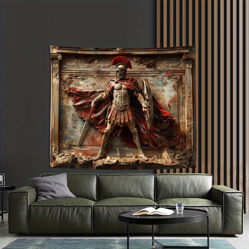 3D Spartan Warrior Tapestry Wa - Home Office Backdrop recension och pris