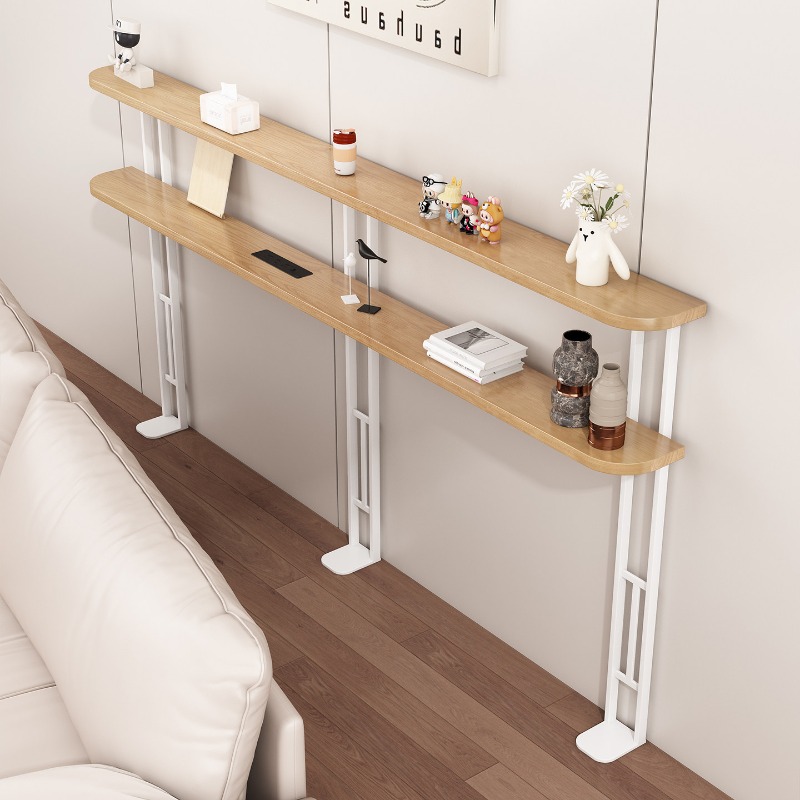 Solid Wood Narrow Console Tabl - Bookcase Wood Shelf recension och pris