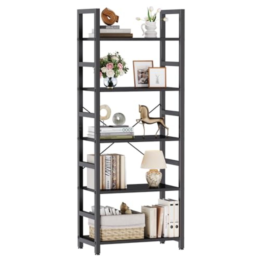 5-Tier Bookshelf, Modern Tall  - Home Office In Living Room recension och pris