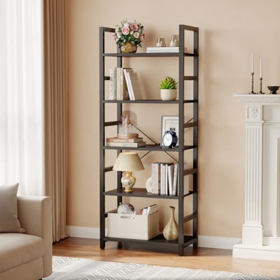 5-Tier Bookshelf, Modern Tall  - Home Office In Living Room recension och pris