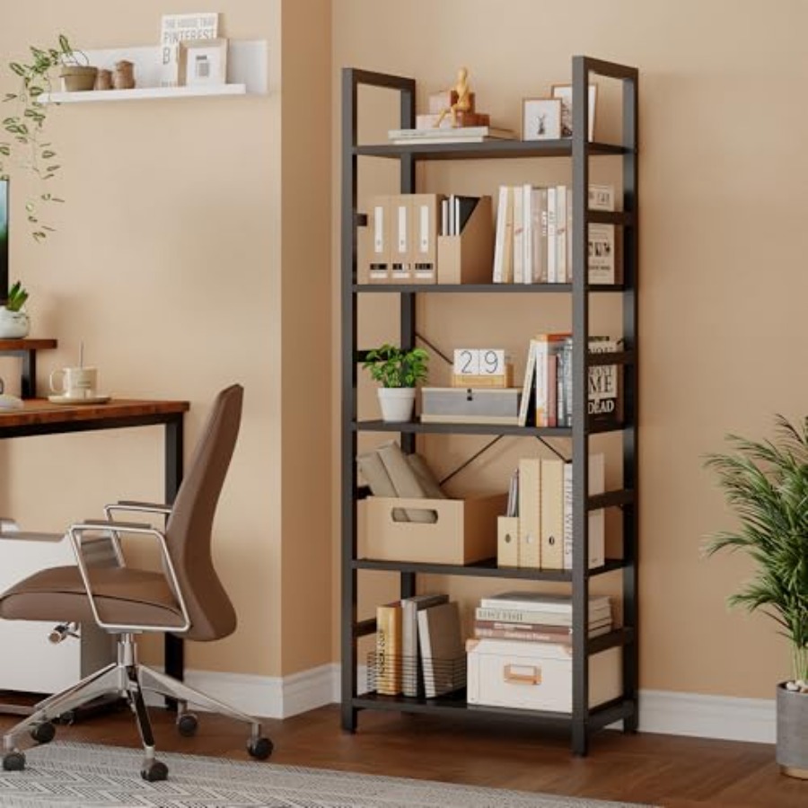 5-Tier Bookshelf, Modern Tall  - Home Office In Living Room recension och pris