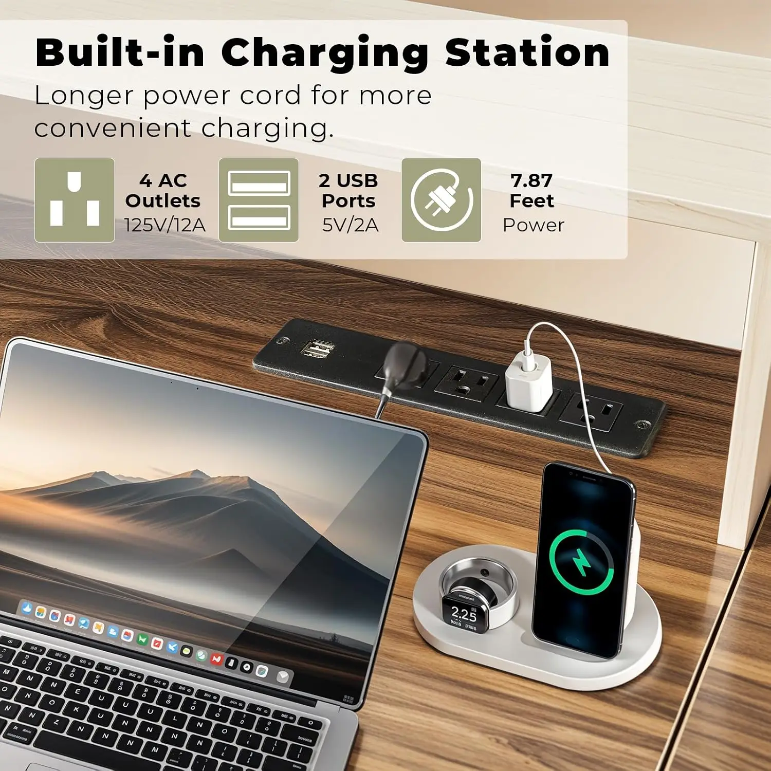 Executive Desk with Lift Top,  - Desk Charging Station recension och pris