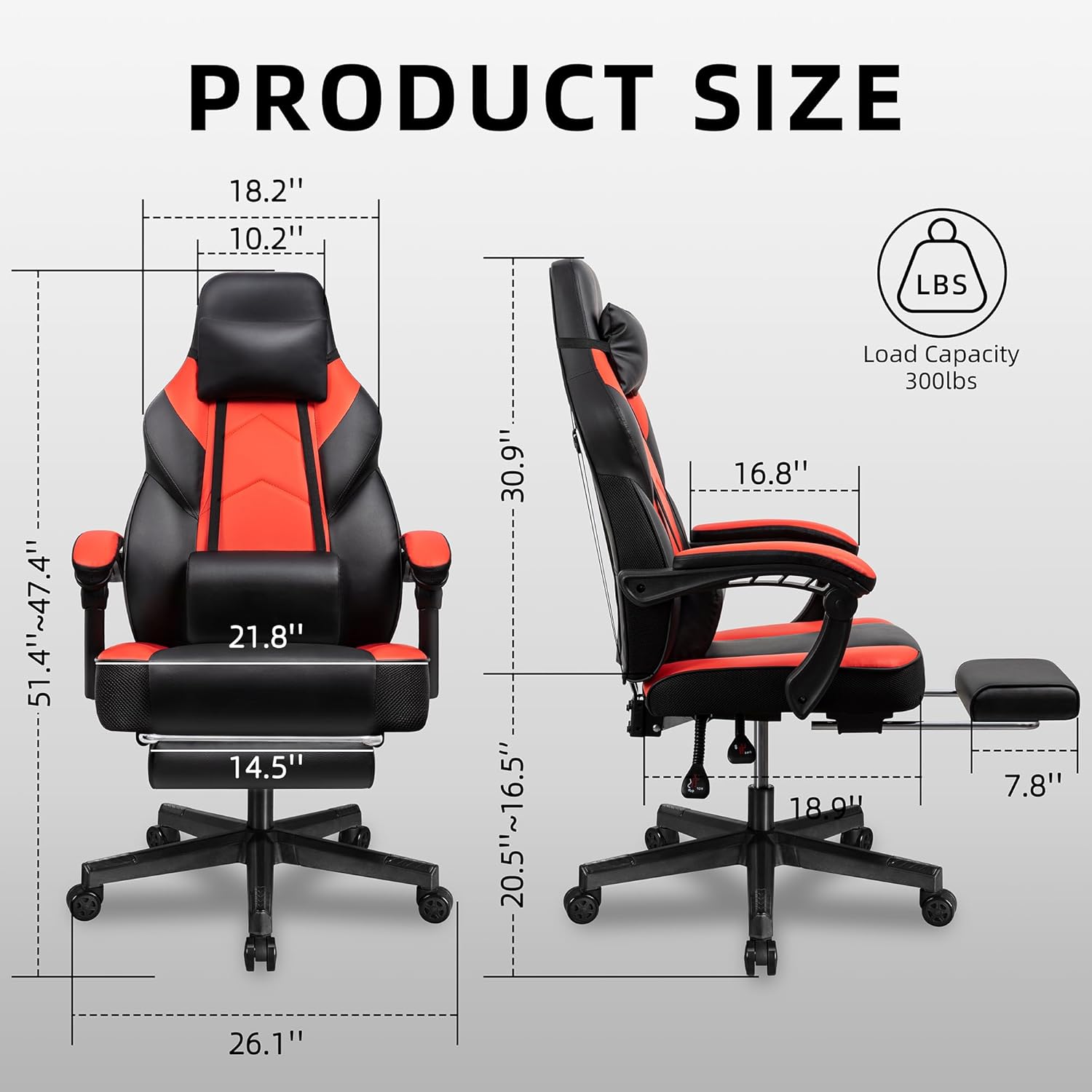 Gaming Chair with Footrest, Ma - Home Office Design recension och pris