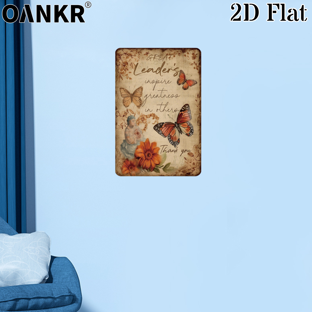 Vintage Butterfly Floral Metal - Home Office Quotes recension och pris